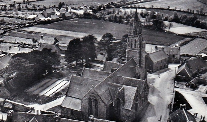 Vue aérienne, Eglise Notre-Dame du Bon Secours